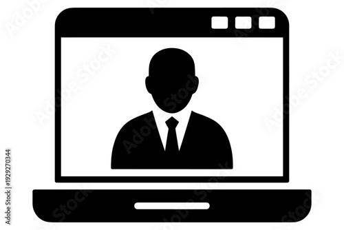 Video conferencing on a laptop, symbol of virtual collaboration and communication