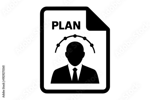 Business plan strategy planning concept icon
