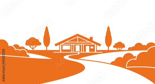 Illustration of a Modern House Design.