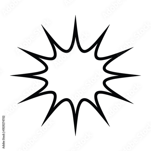 Bursting with Creativity: A striking black burst, ready to ignite your visual storytelling with impact and energy. A dynamic emblem, embodying the essence of creation.