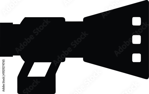 eyepiece ocular lens silhouette vector illustration on transparent background