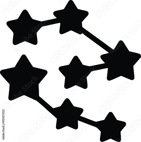 constellation orion belt silhouette vector illustration on transparent background