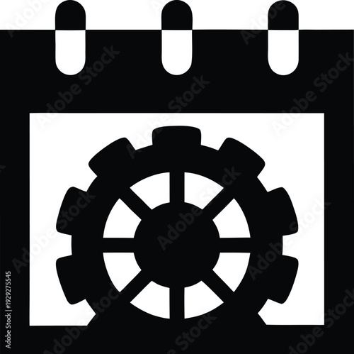 calendar stone mayan wheel silhouette vector illustration on transparent background