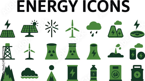 Green energy on white background solar panel wind turbine energy, green, white, solar panel, wind turbine, nuclear power plant, oil, gas, battery, recycling, eco-friendly, sustainable, renewable energ