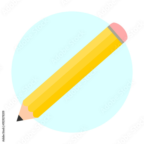 Żółty ołówek w kole