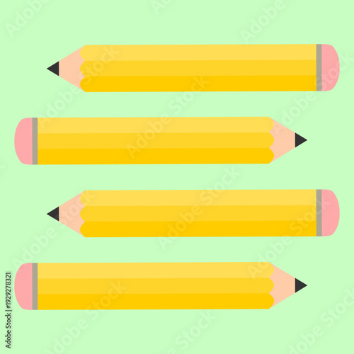 Żółte ołówki na tle