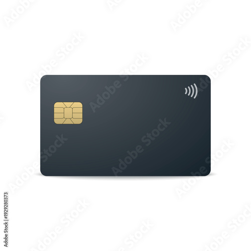 Black Contactless Credit Card Mockup Design