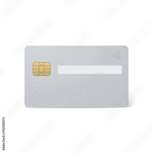 White Contactless Bank Card Mockup Template