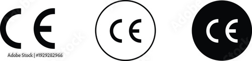 C E mark symbols in different styles and colors CE mark CE conformity marking European conformity safety symbol