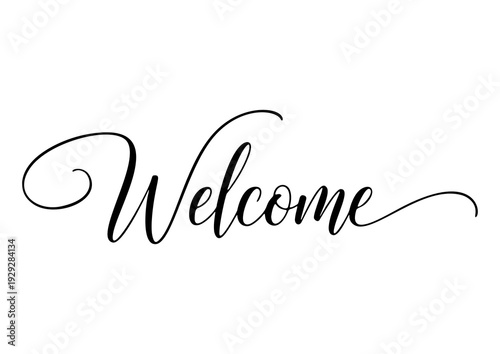 Wallpaper Mural Welcome Typography Design – Modern Creative Greeting Lettering Illustration Stock Vector Torontodigital.ca