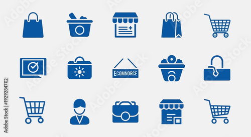 Collection of Ecommerce Icons and Symbols.