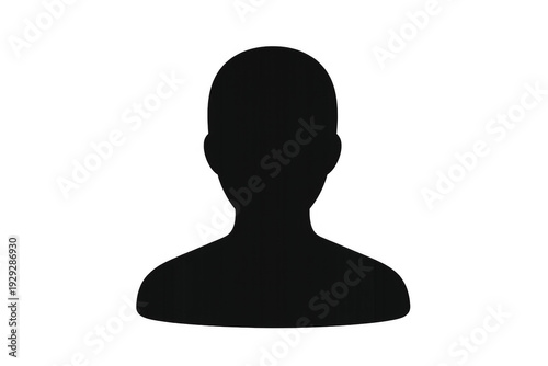 User profile avatar silhouette icon on transparent background