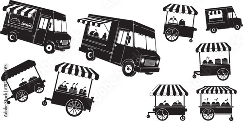 Collection of various car engine parts and tools illustration