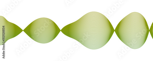 Olive green and gold wave pattern with horizontal curved lines for organic abstract design