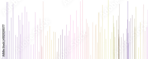 Colorful gradient vertical stripes and lines of varying heights for modern abstract background