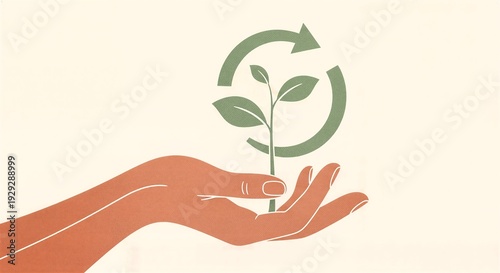 Sustainable Hands Holding Plant