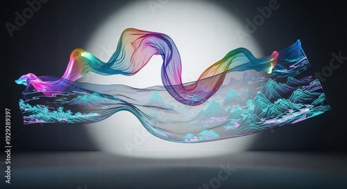 Flowing Ribbon Design Artwork