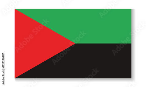 Martinique national flag in flat style. Vector flat background.