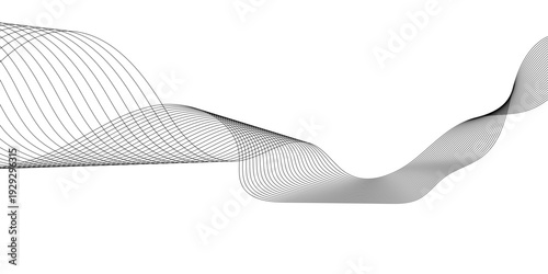 Black abstract background design flowing black and gray lines on a white backgrounModern graphic design element stripes style concep flyer, card, or brochuret for web banner, flyer,d. 