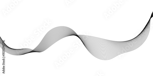 Black abstract background design flowing black and gray lines on a white backgrounModern graphic design element stripes style concep flyer, card, or brochuret for web banner, flyer,d. 