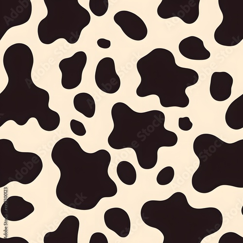 A repeating pattern of abstract black and brown splotches against a beige background