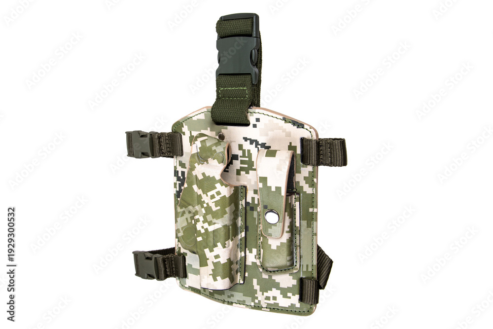 Naklejka premium Tactical Pixel Camo Leg Holster