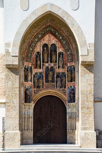 Main Entrance of St. Mark’s Church in Zagreb City, Croatia