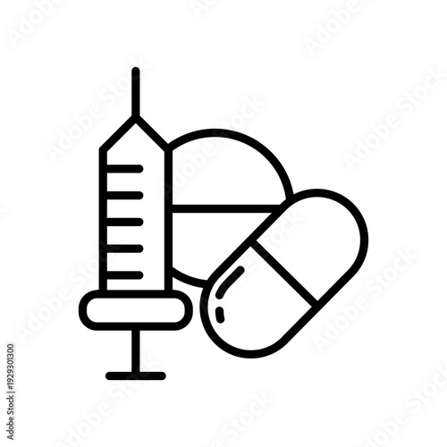 Pills icon vector. Medicines Illustration sign. Drugs symbol. antibiotic logo. 
