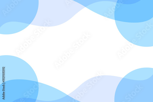 水色の抽象ウェーブフレーム背景