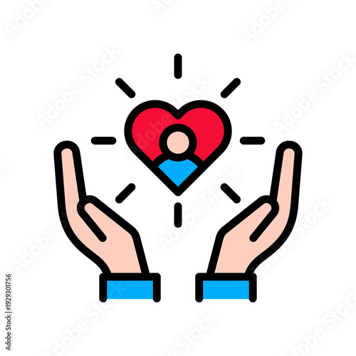 Support lineal color icon