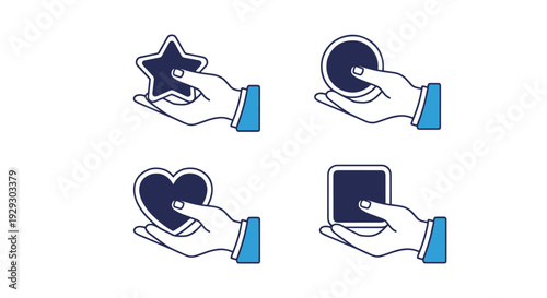 Shape Punch Line art soft abstract style illustration