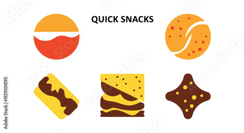 Quick Snack Line art dynamic creative tone