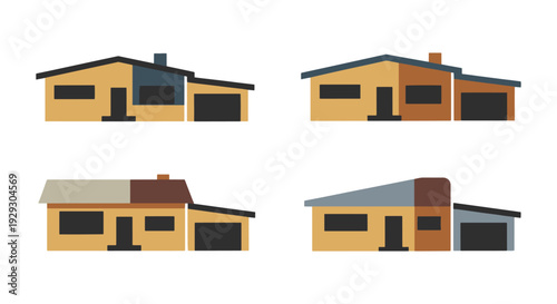 Ranch Style House creative abstract design illustration