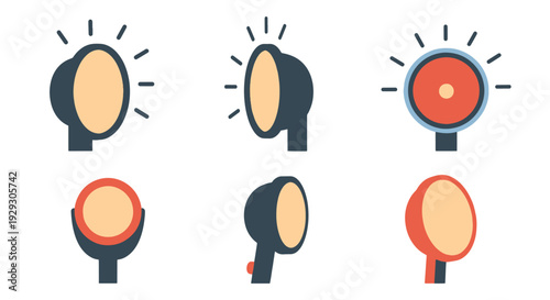 Reflector Line art abstract modern style illustration