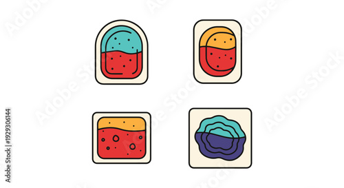 Resin Mold Line art soft tone abstract