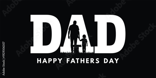 Happy fathers day celebration with dad and child