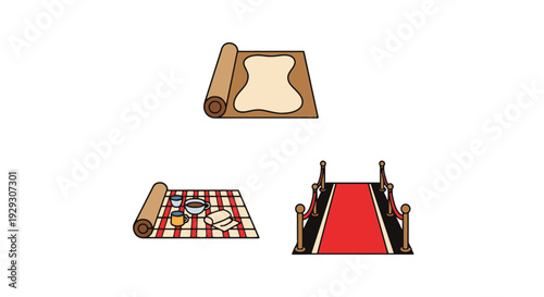 Rolling Mat Line art minimal elegant tone