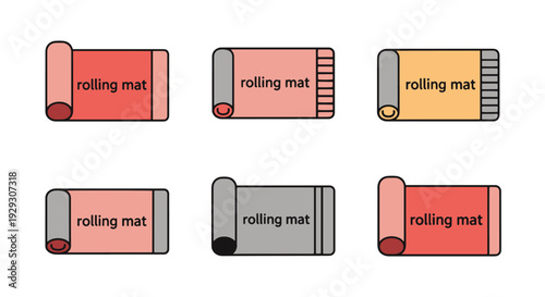 Rolling Mat Line art clean color