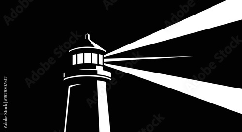 lighthouse beam night