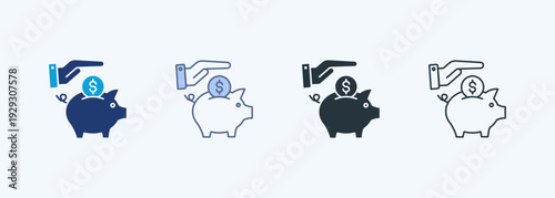 Savings Multiple Style Icon Collection