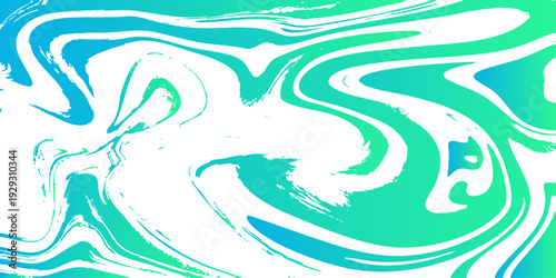 Vector Abstract Fluid Art In Vibrant Teal And Blue Hues, Resembling Marble, Illustrating Movement and Energy