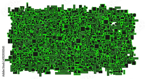 Green circuit board pattern