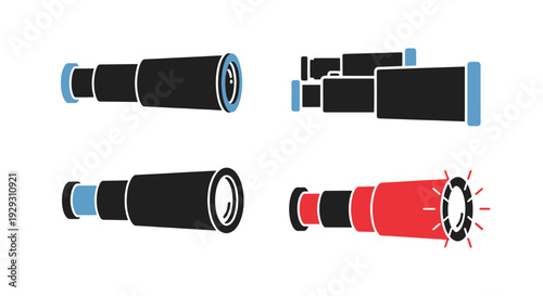 Spyglass Line art creative abstract color vector