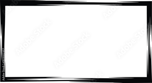 Black border with brush strokes on white background black border, brush strokes, white background, frame, rectangular shape, abstract, texture, border, edge, frame for text, blank space, empty frame, 