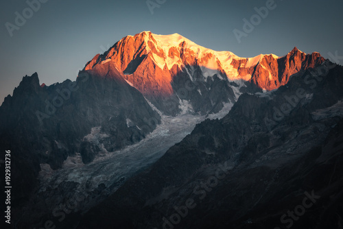 Sunrise over mont blanc