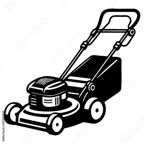 Lawn Mower Illustration.