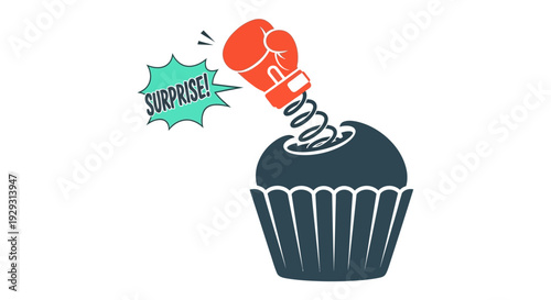 Colorful Cupcake with Light Bulb Surprise.