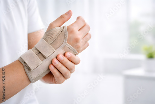 Carpal tunnel syndrome wrist brace support pain relief neutral position comfortable breathable fabric for daily use