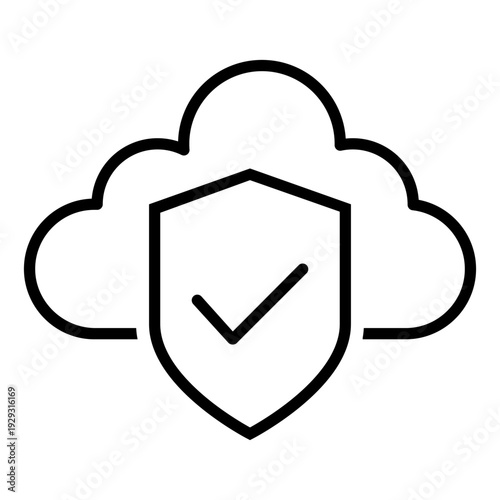 Cloud service vector icon. Cloud storage Illustration sign. Database symbol. Cloud drive logo.