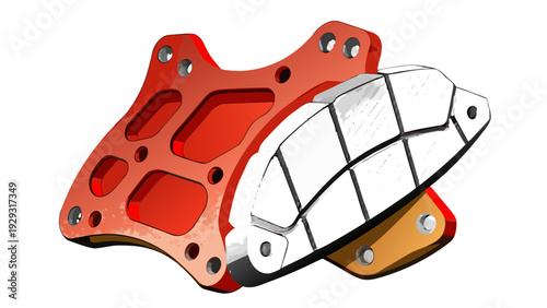 Automotive Brake Caliper Isolated for Vehicle Braking System and Safety